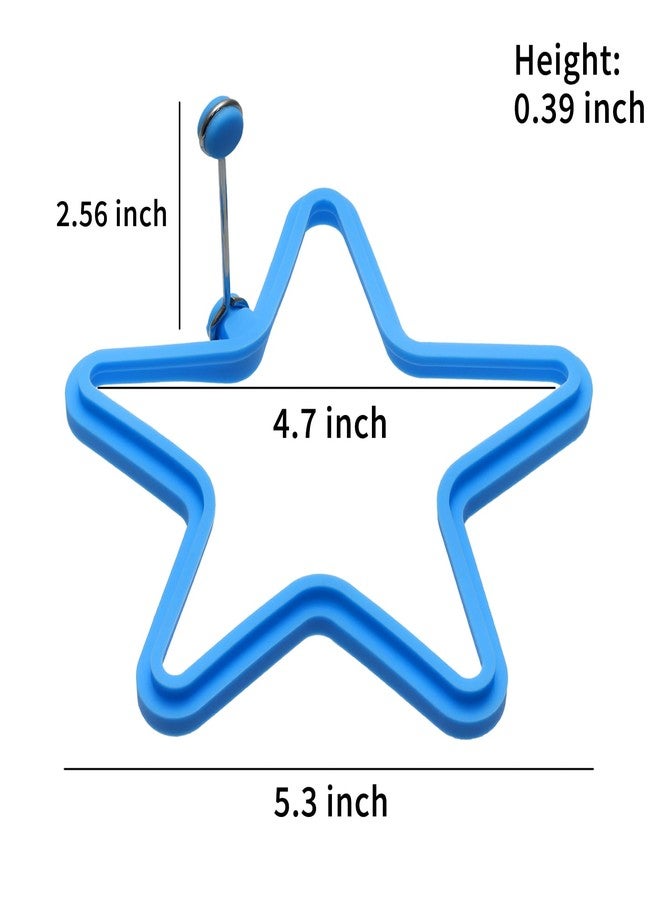 WHTCHSU Silicone Star shape Pancake/Egg Rings, 1 Pieces, Blue - Image 2